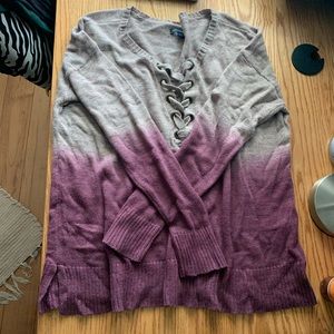 American Eagle Ombré Tie Sweater
